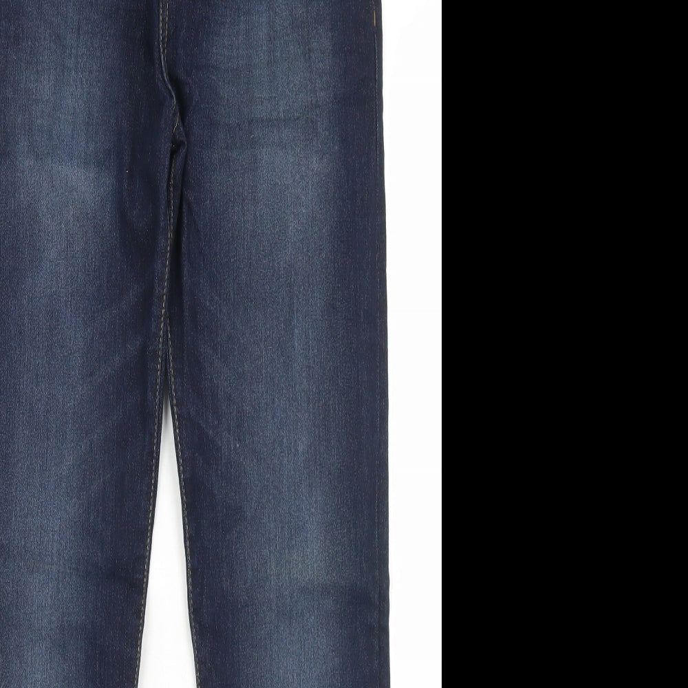 F&F Boys Blue  Cotton Straight Jeans Size 12-13 Years  Regular Button