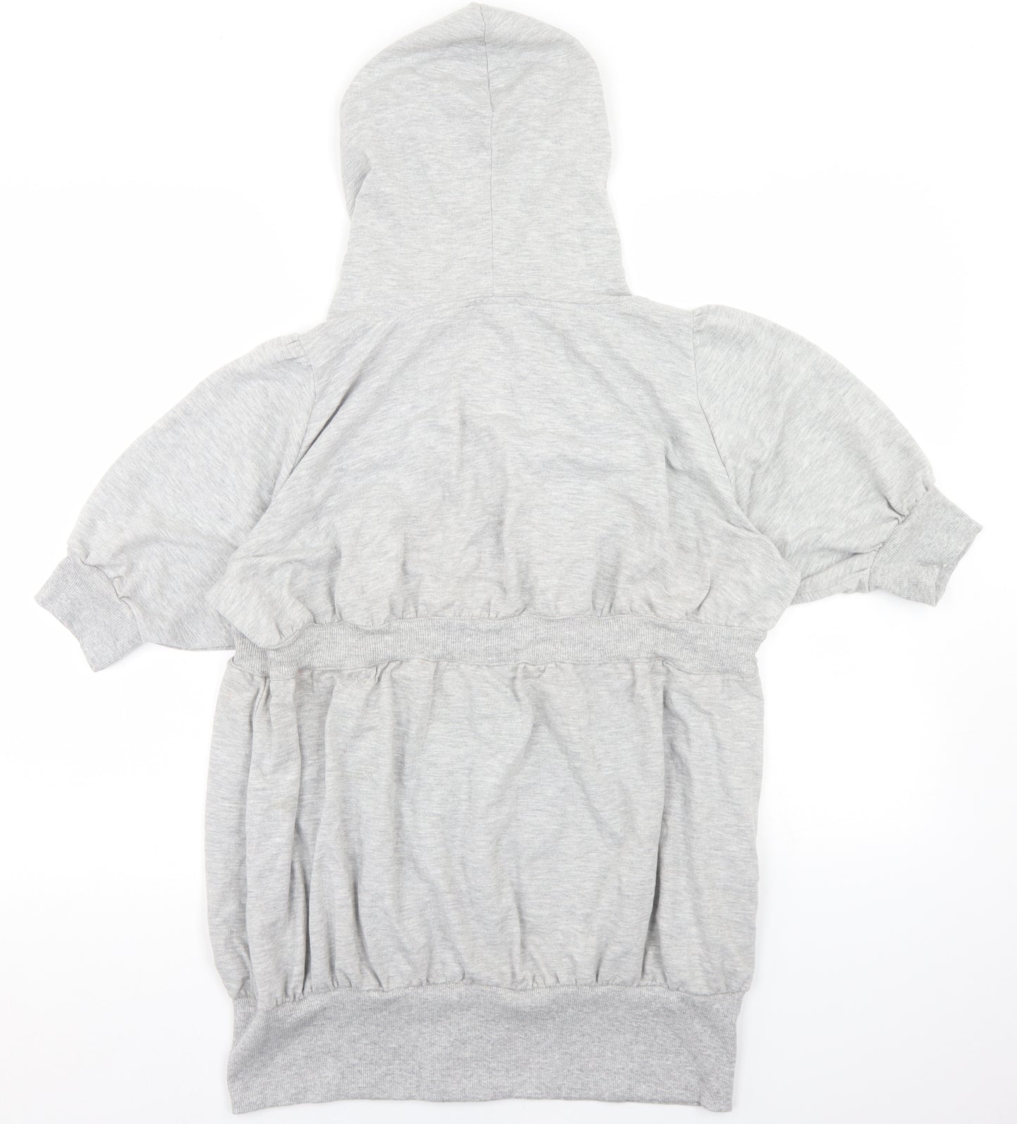 ASOS Womens Grey  Cotton Full Zip Hoodie Size 16  Zip