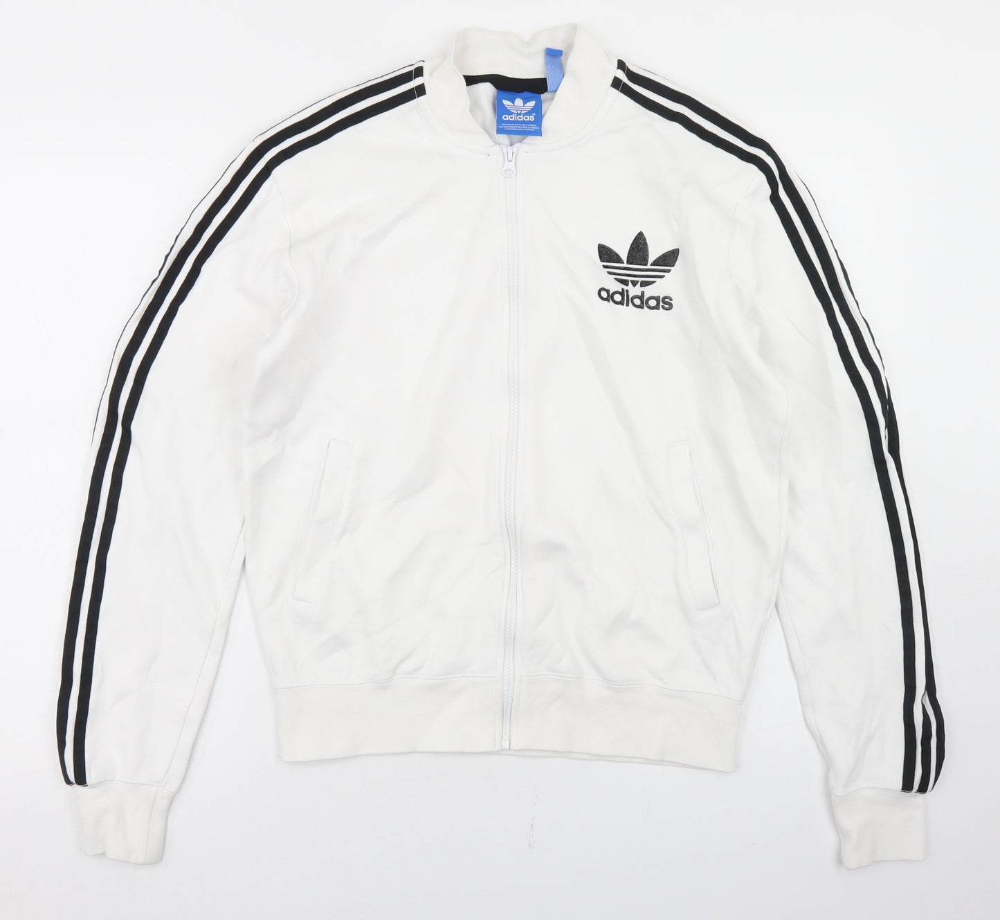 adidas Mens White   Jacket  Size M  Zip