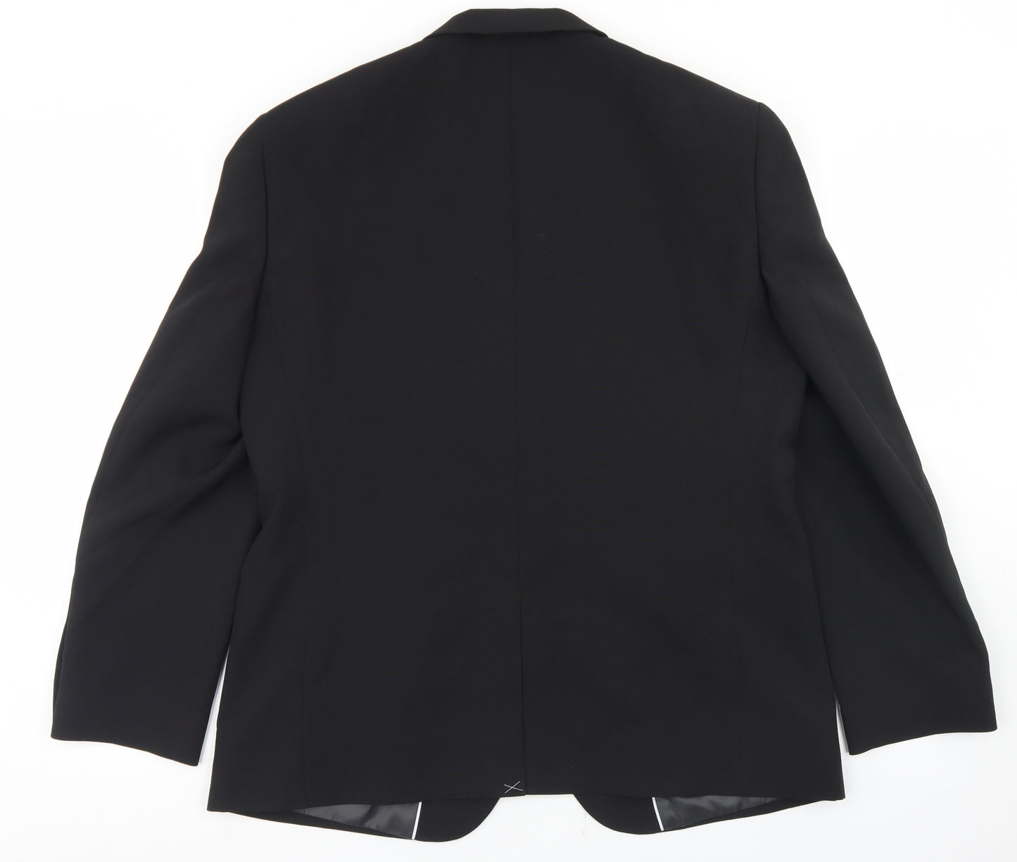 Taylor & Wright Mens Black  Polyester Jacket Suit Size 44   - Tailored Fit