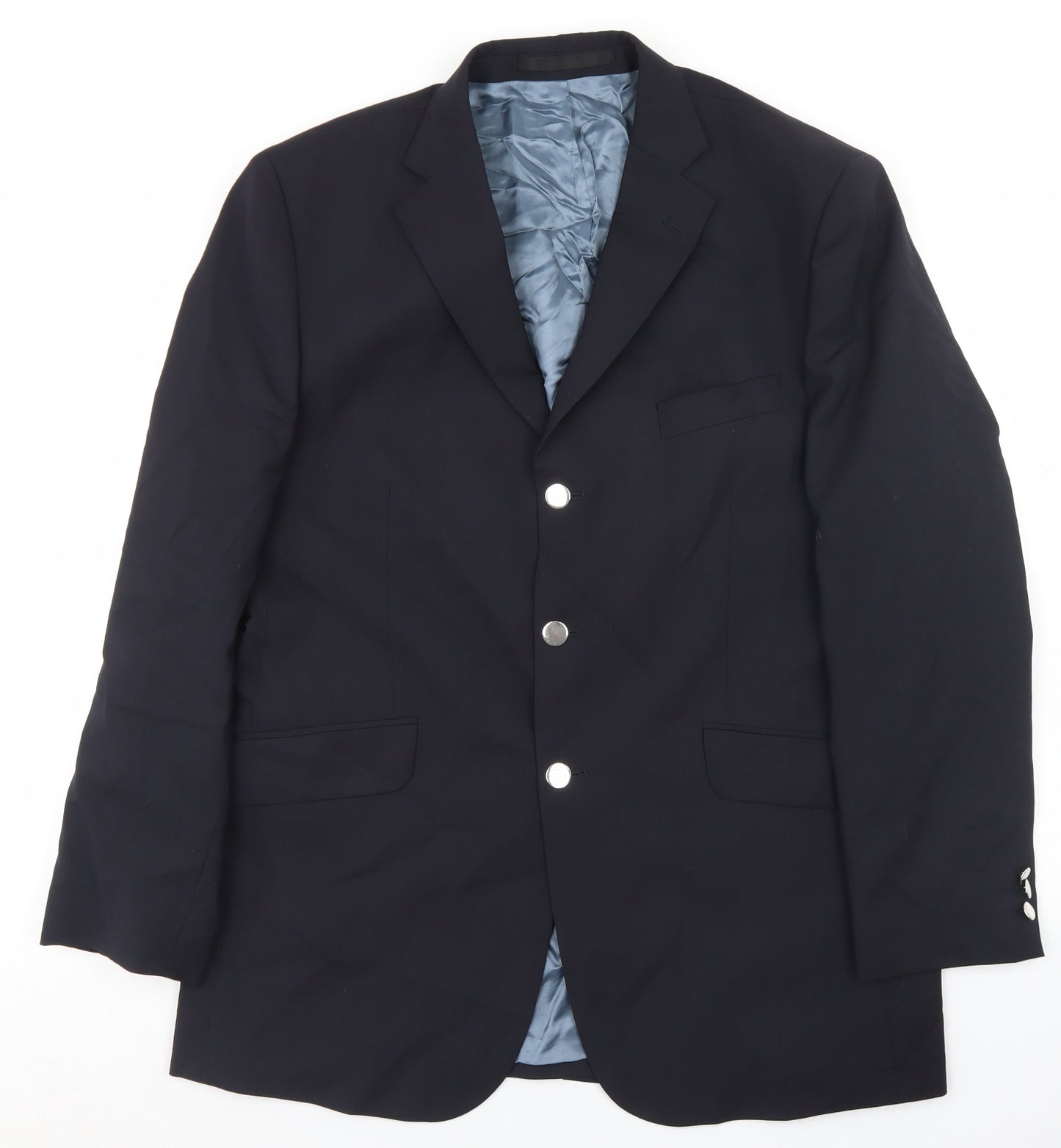 Impressions Mens Blue  Polyester Jacket Blazer Size 42