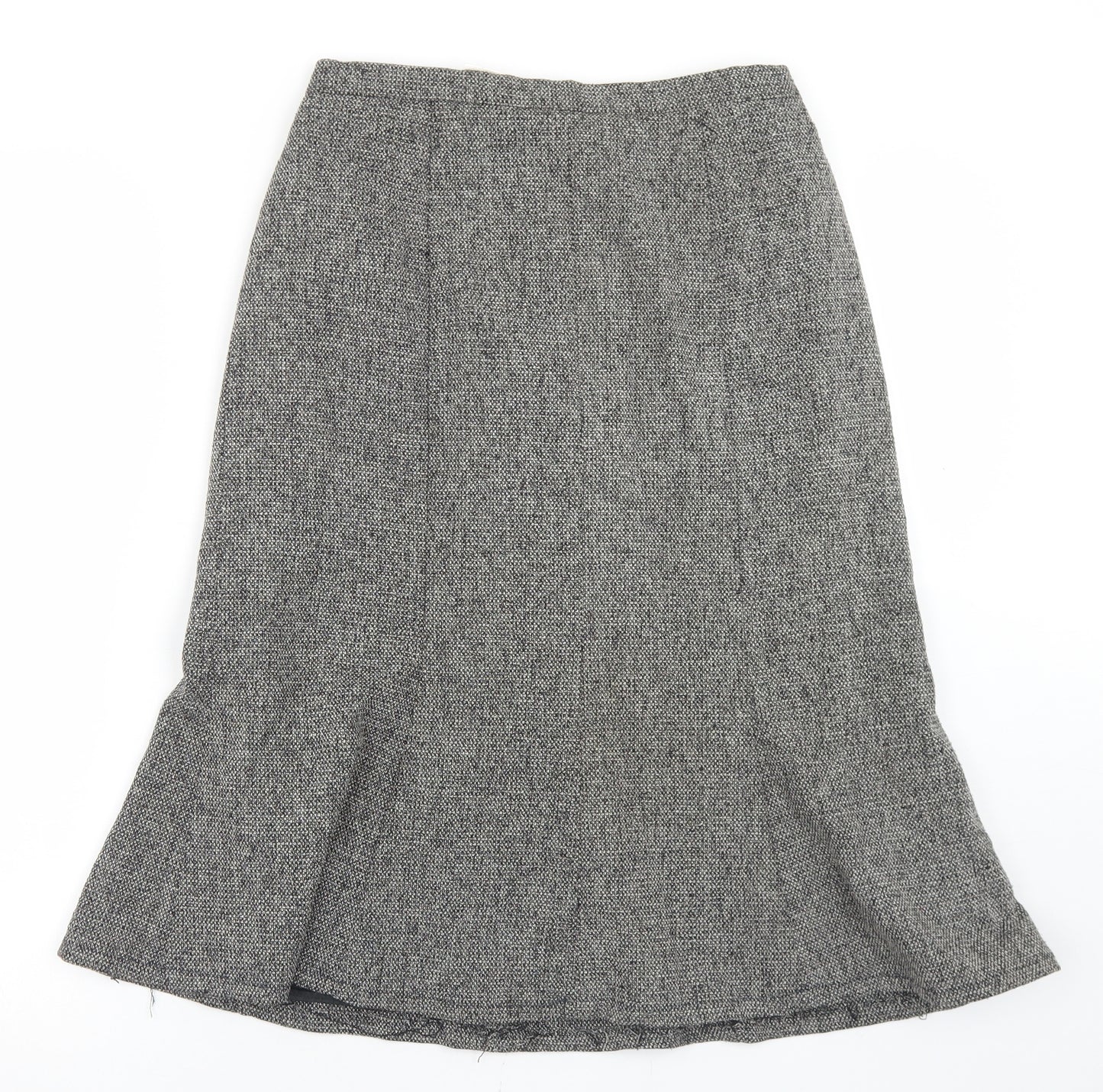 Eastex Womens Grey  Polyester Trumpet Skirt Size 10   Zip