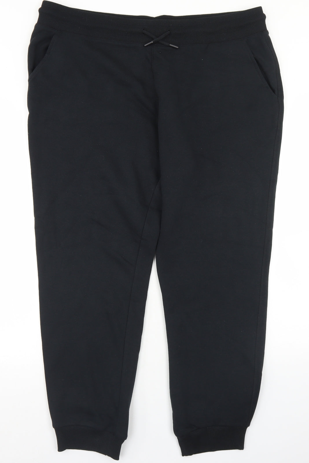 F&F Mens Black  Cotton Jogger Trousers Size XL L26 in Regular Drawstring