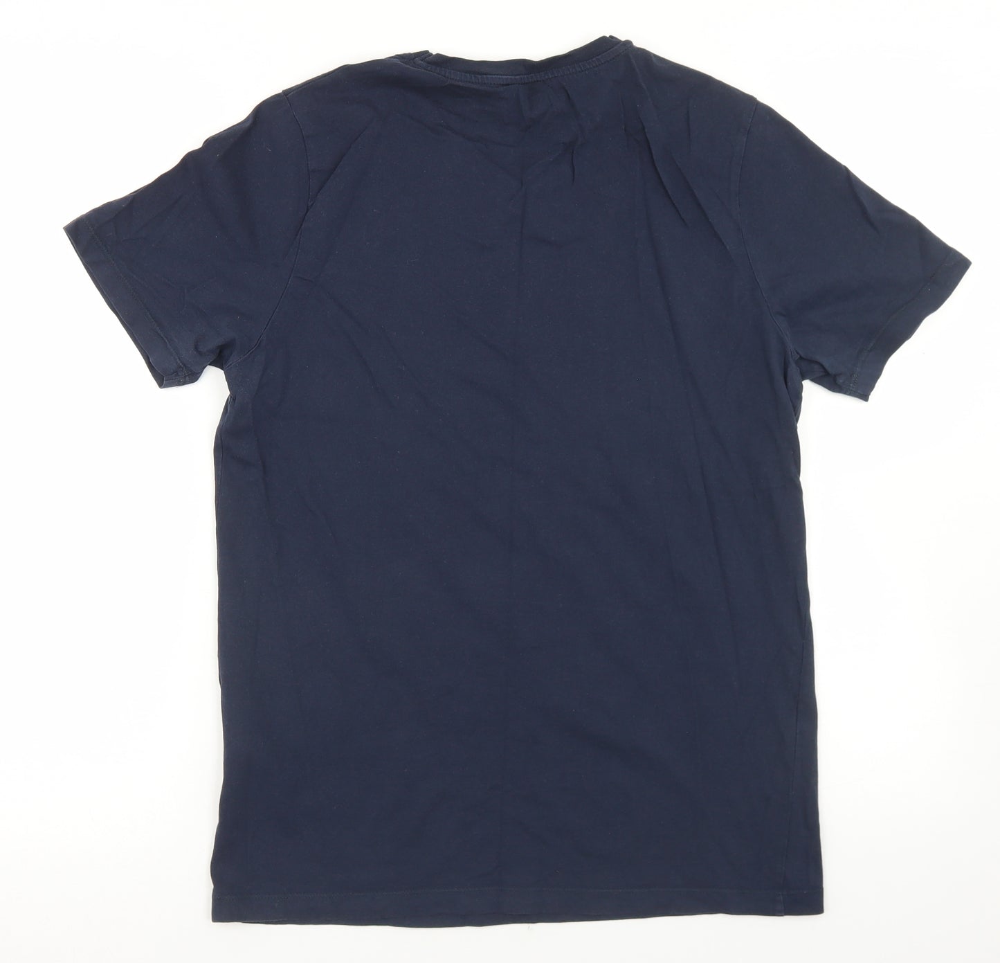 JACK & JONES Mens Blue  Cotton  T-Shirt Size M Crew Neck