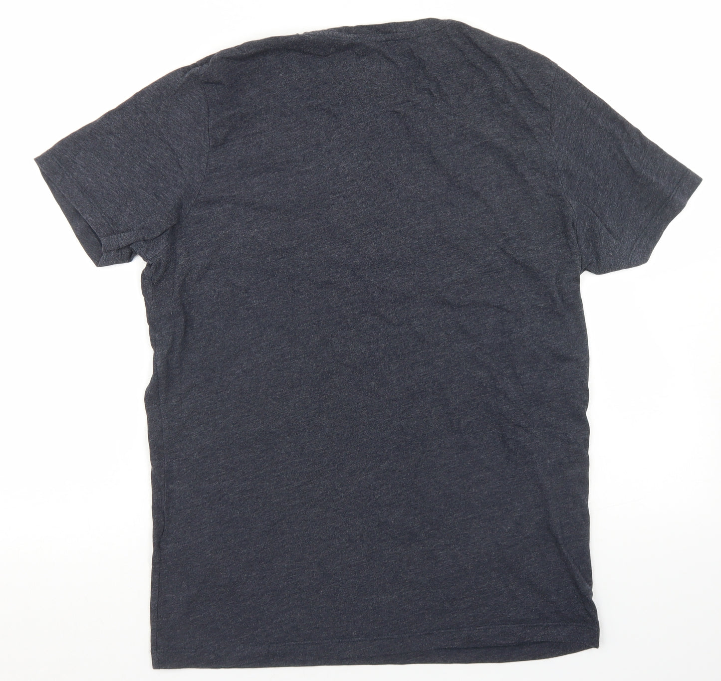 JACK & JONES Mens Blue  Cotton  T-Shirt Size M Crew Neck