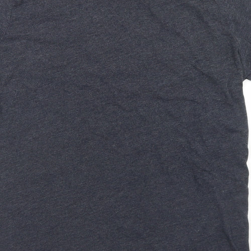 JACK & JONES Mens Blue  Cotton  T-Shirt Size M Crew Neck