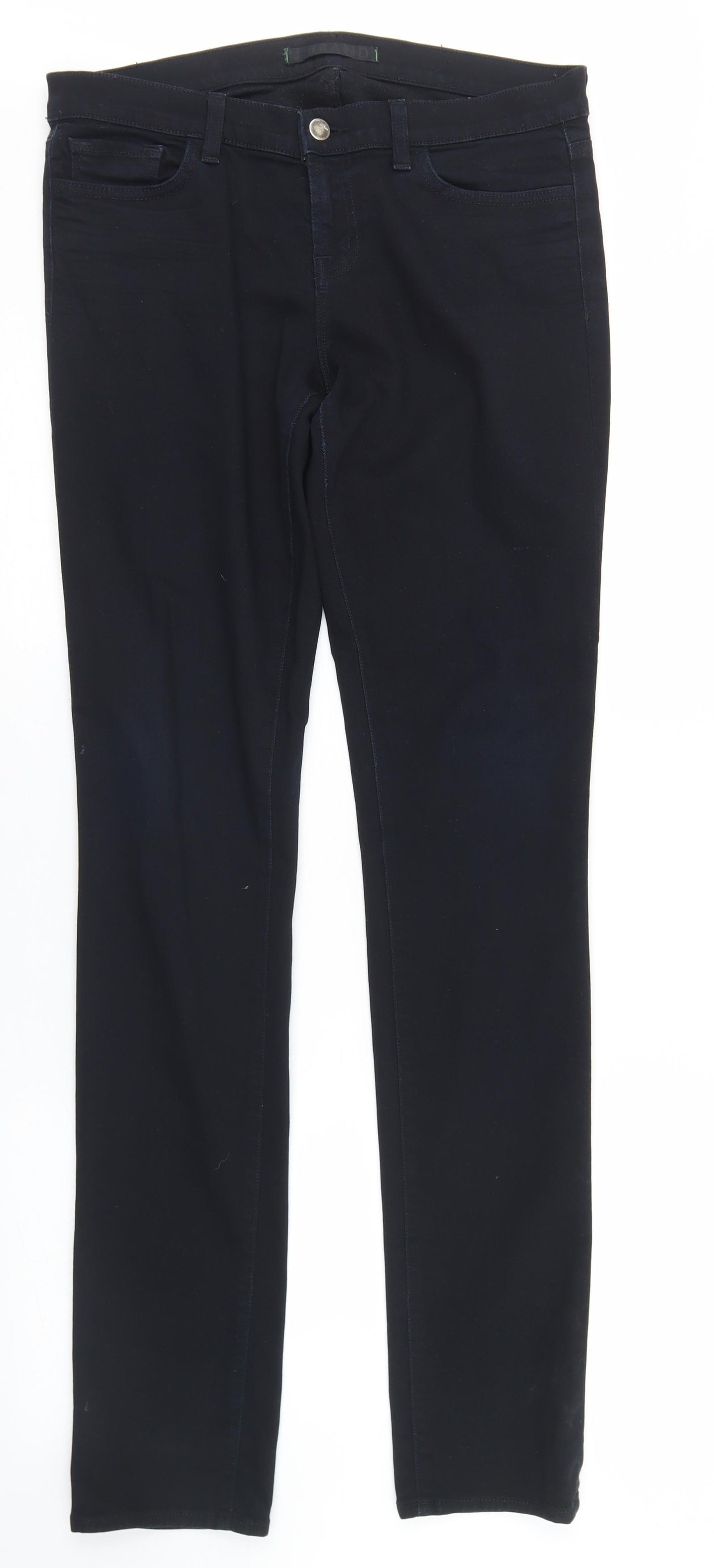 J. Brand Womens Black  Cotton Skinny Jeans Size 34 in L33 in Regular Button