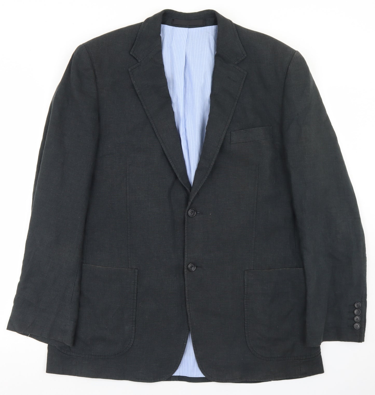 Marks and Spencer Mens Green  Linen Jacket Blazer Size 42