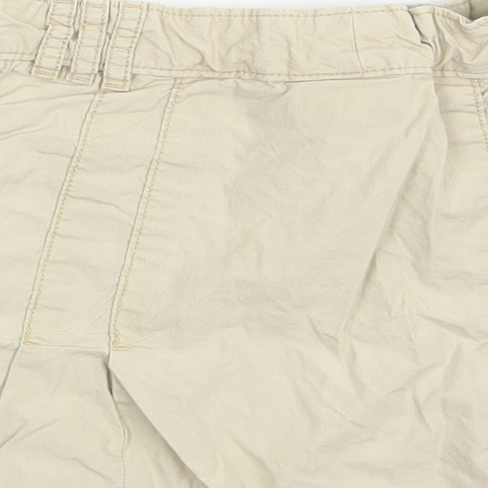 NEXT Girls Beige  100% Cotton Mini Skirt Size 5 Years  Regular Zip