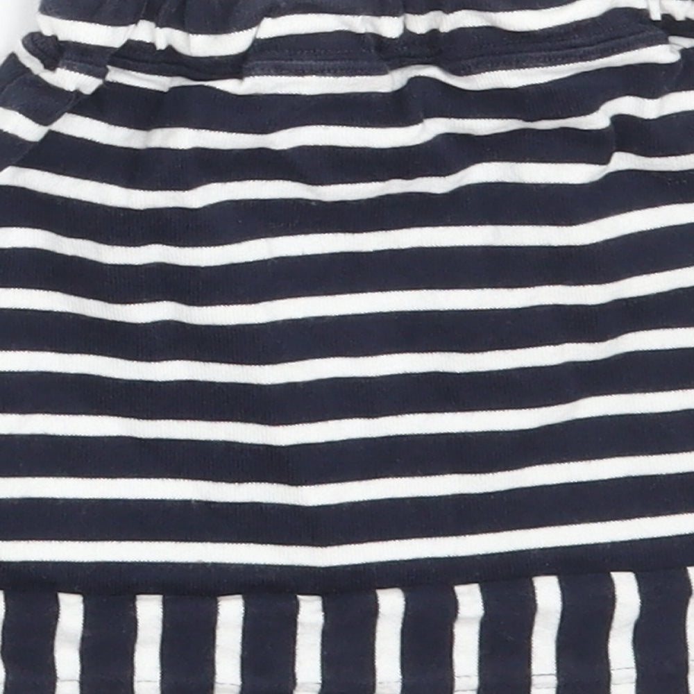 Joules Girls Blue Striped 100% Cotton Mini Skirt Size 4 Years  Regular
