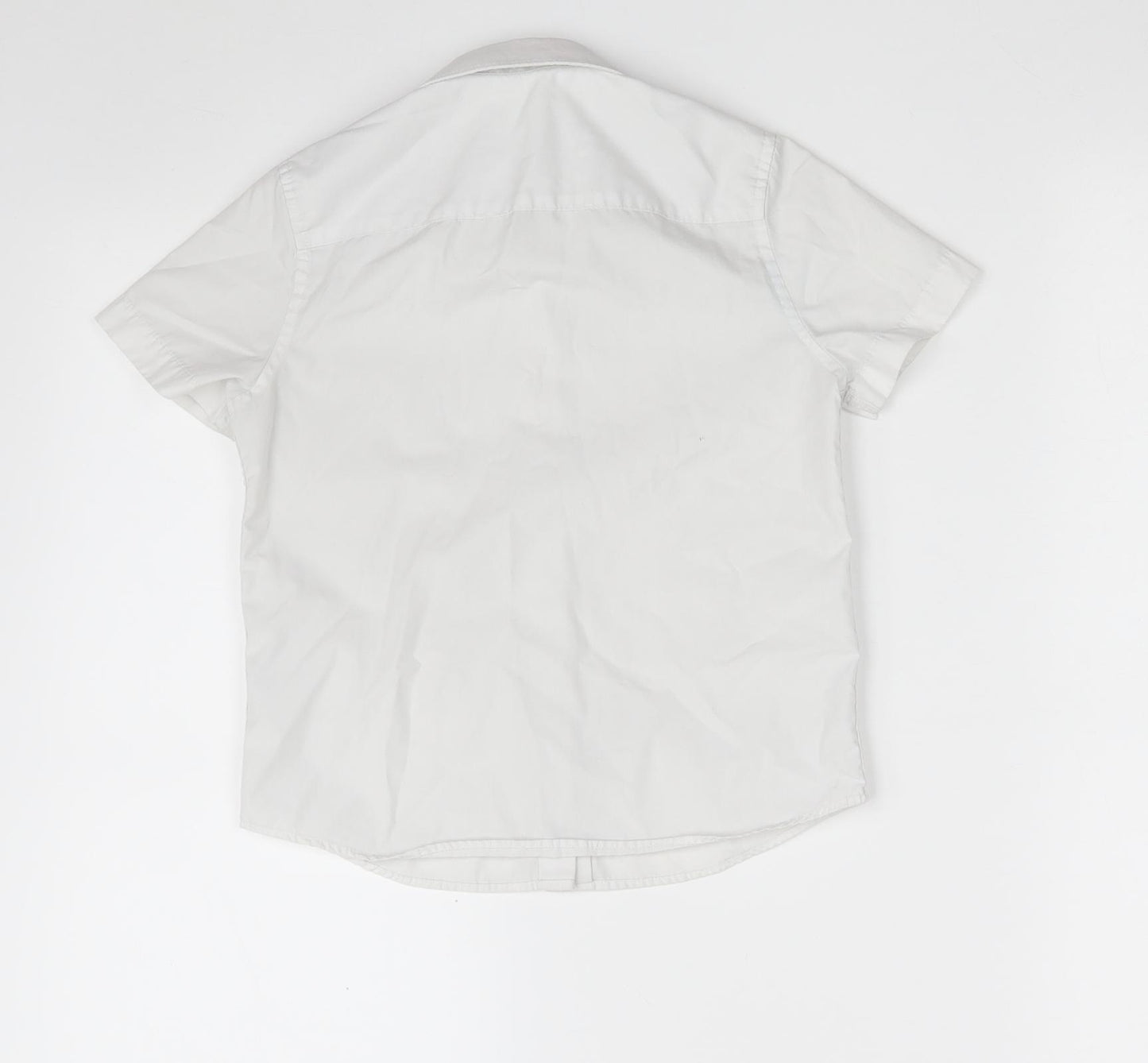 F&F Girls White  Polyester Basic Button-Up Size 5-6 Years Collared Button - School Shirt