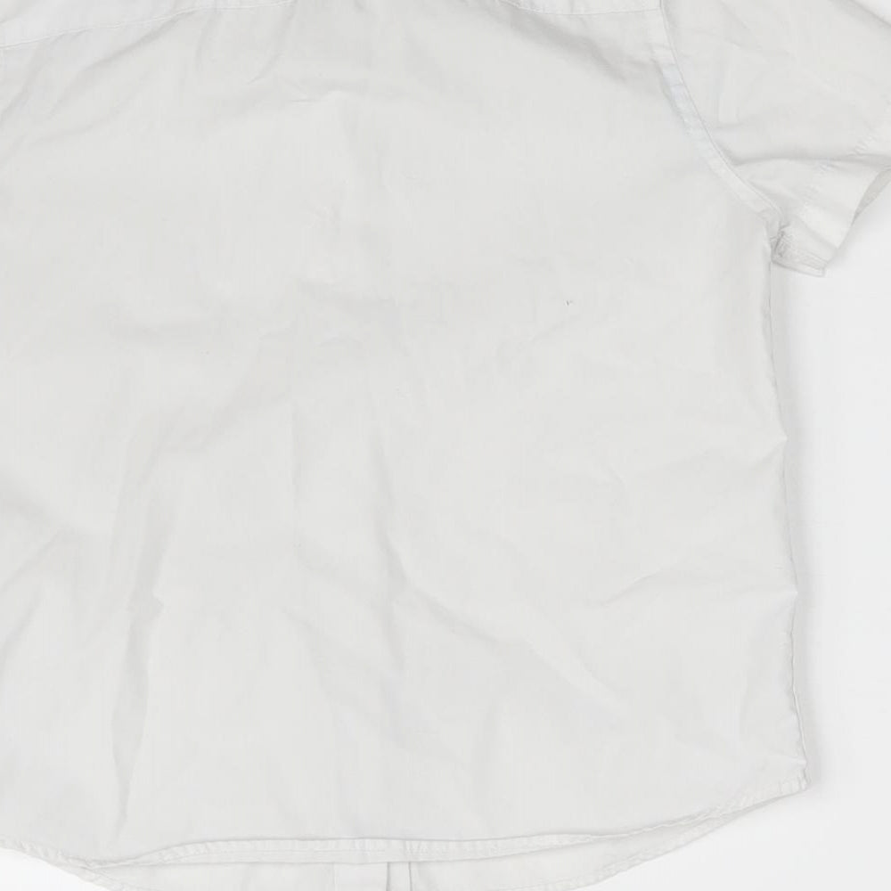 F&F Girls White  Polyester Basic Button-Up Size 5-6 Years Collared Button - School Shirt