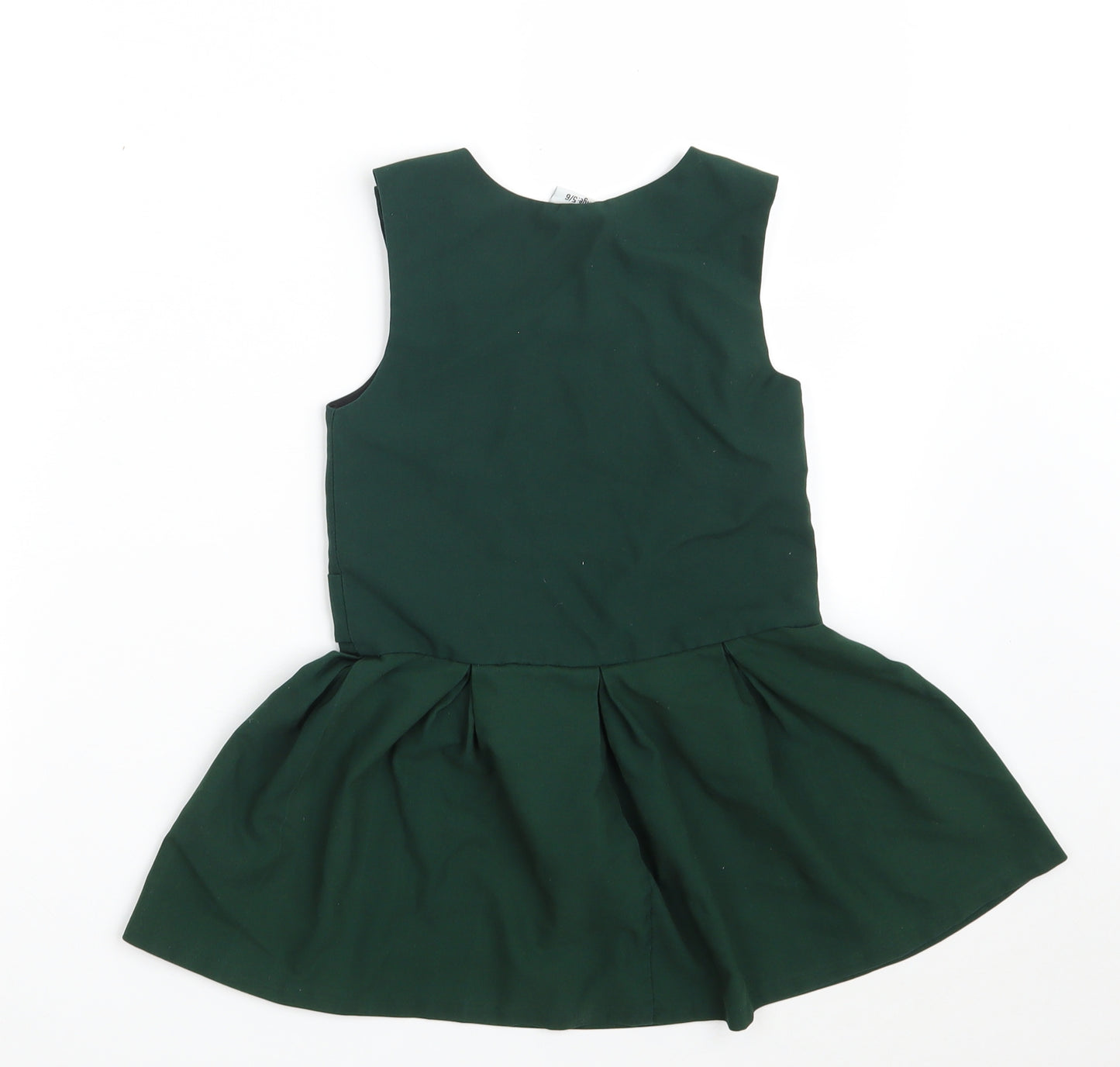 Banner Girls Green  Polyester A-Line  Size 5-6 Years  Scoop Neck Button