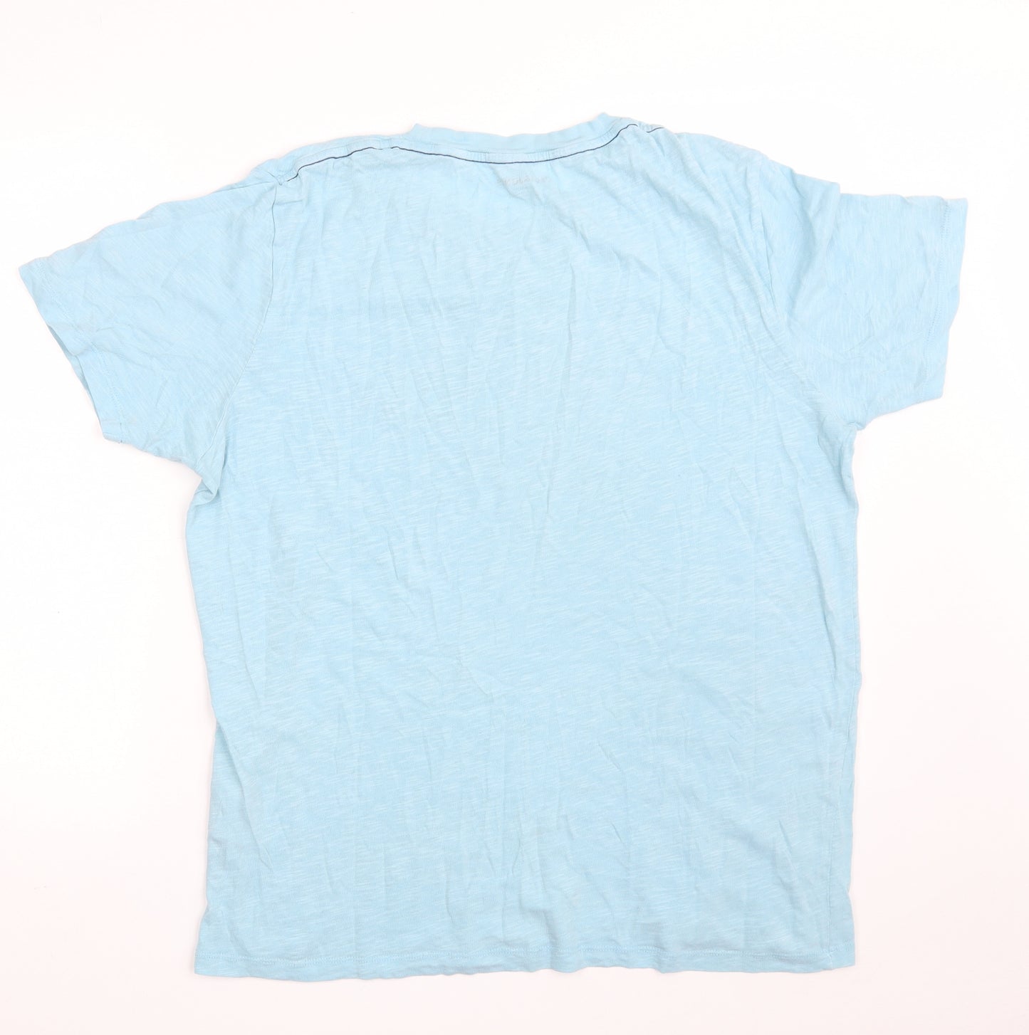 JACK & JONES Mens Blue  Cotton  T-Shirt Size XL Crew Neck