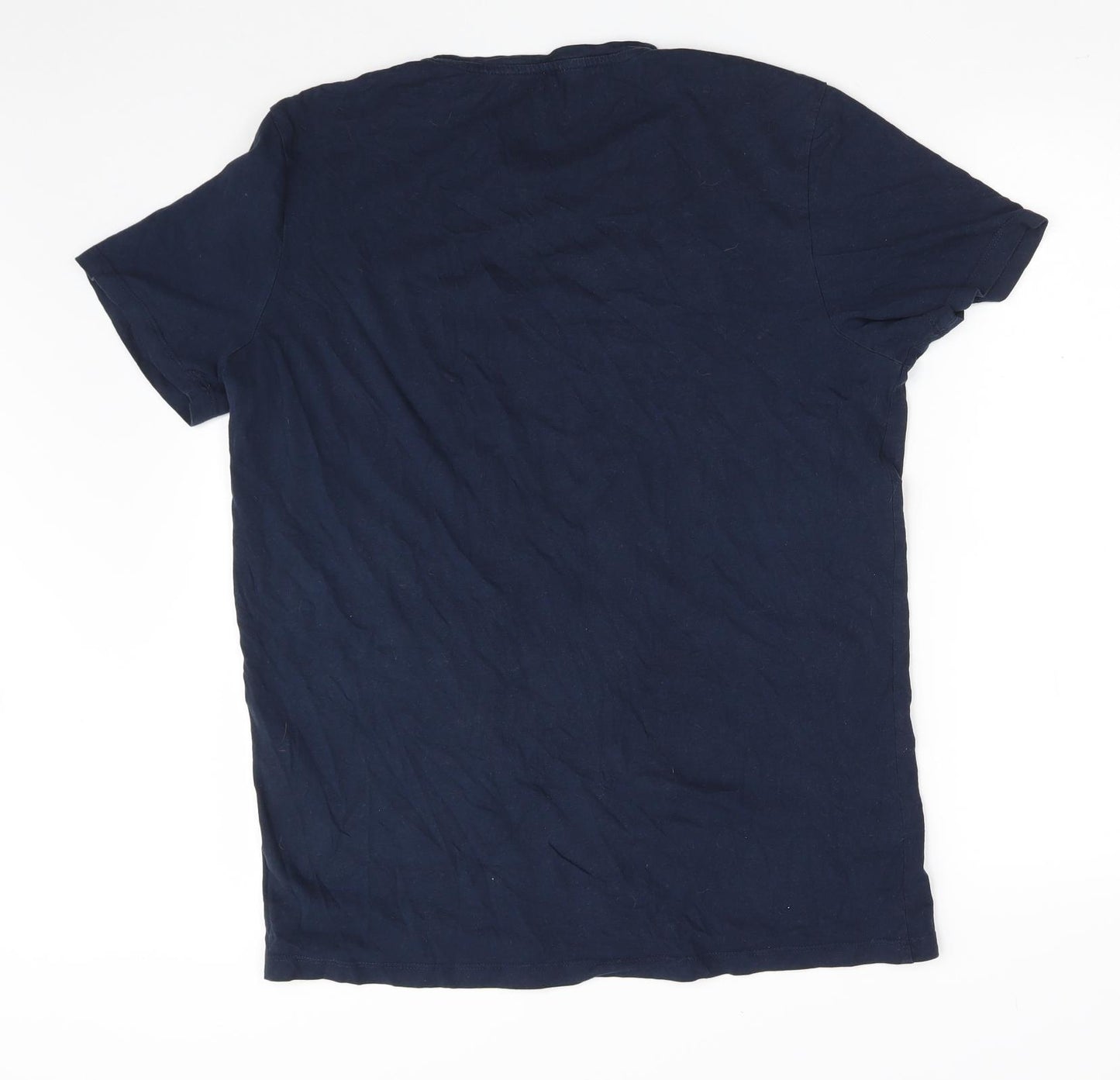 JACK & JONES Mens Blue  Cotton  T-Shirt Size XL Crew Neck