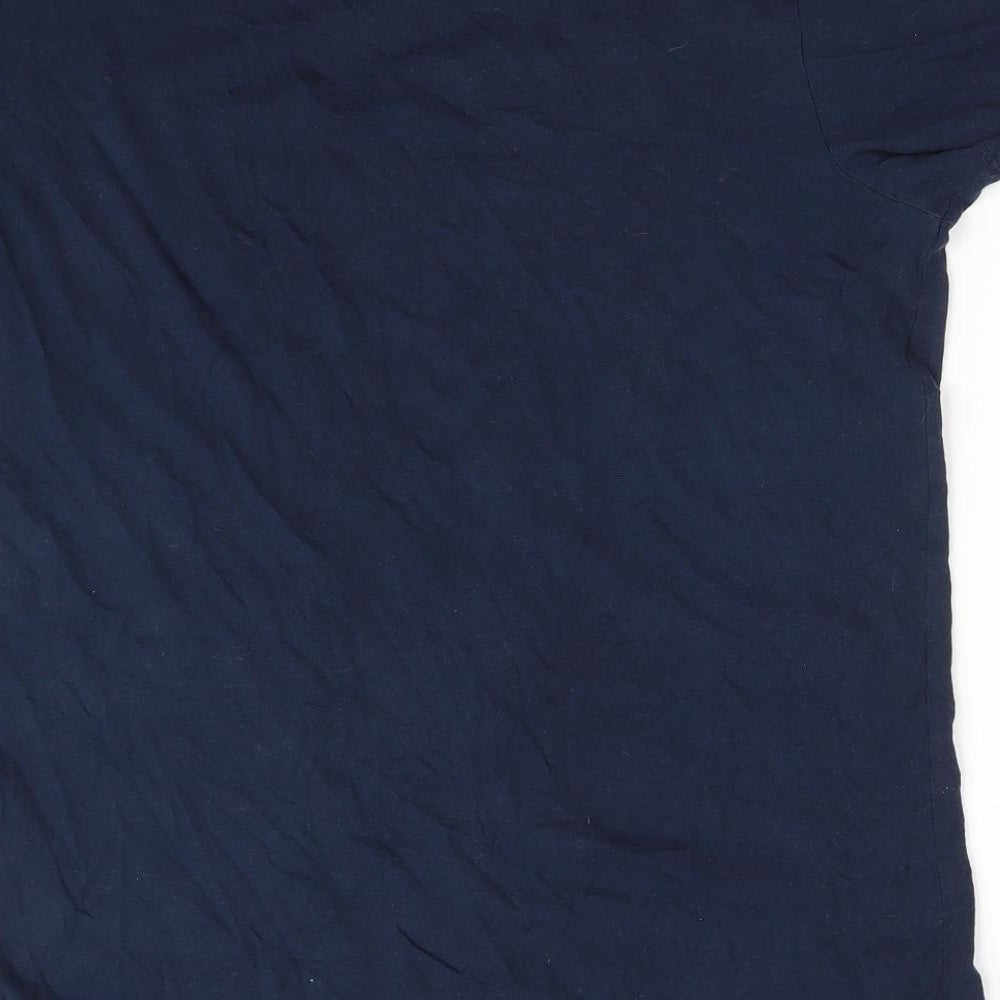JACK & JONES Mens Blue  Cotton  T-Shirt Size XL Crew Neck