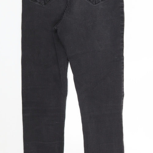 Denim & Co. Womens Black  Cotton Jegging Jeans Size 12 L26 in Slim Zip