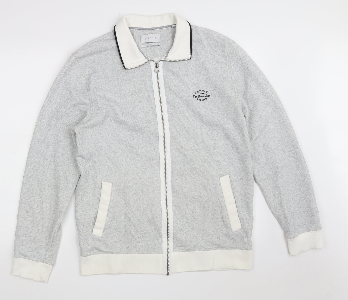 Esprit Mens Grey   Jacket  Size XL  Zip