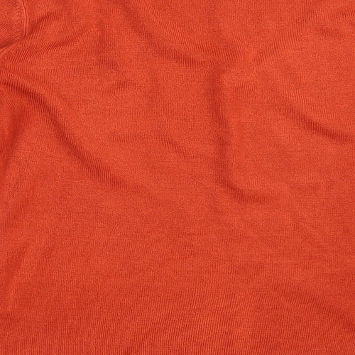 Autonomy Womens Brown V-Neck  Acrylic Pullover Jumper Size M
