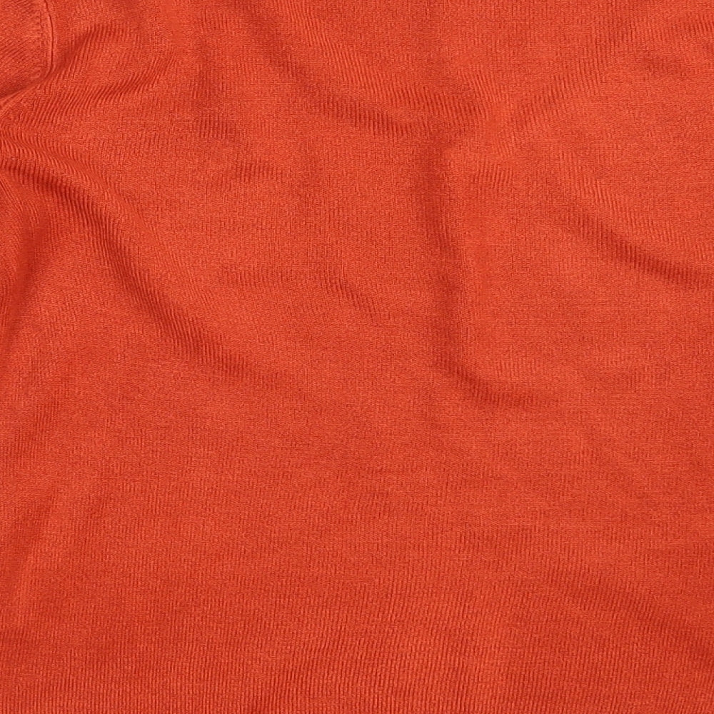 Autonomy Womens Brown V-Neck  Acrylic Pullover Jumper Size M