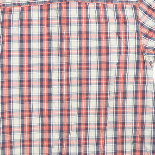 Cedar Wood State Mens Multicoloured Check Cotton  Button-Up Size 2XL Collared Button