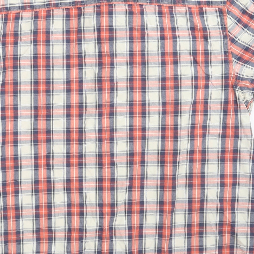Cedar Wood State Mens Multicoloured Check Cotton  Button-Up Size 2XL Collared Button