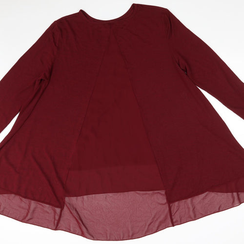 New Look Womens Purple Round Neck  Polyester Pullover Jumper Size L