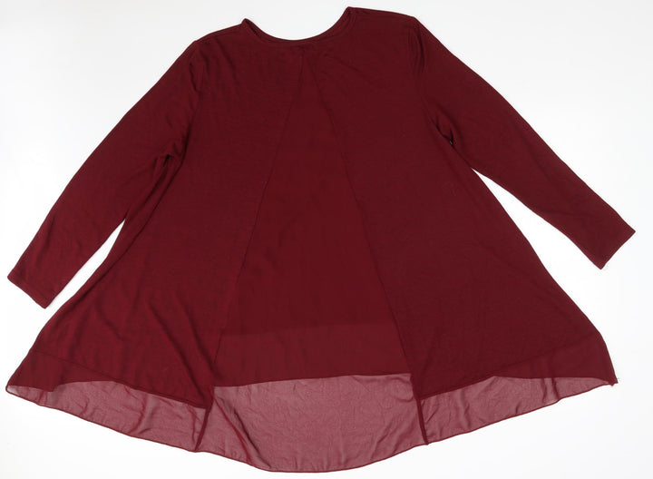 New Look Womens Purple Round Neck  Polyester Pullover Jumper Size L