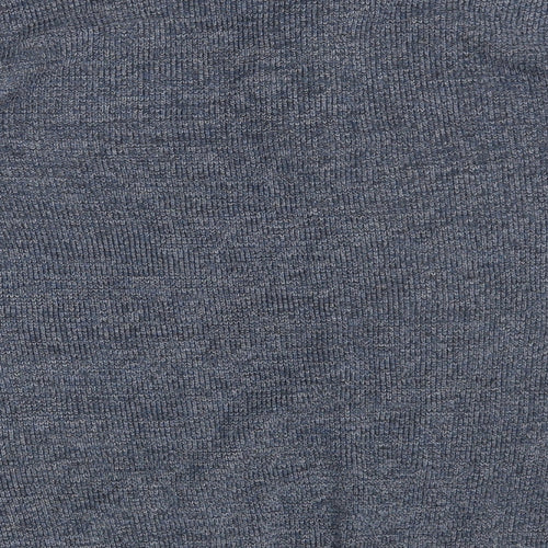 George Mens Blue Round Neck  Cotton Pullover Jumper Size XL