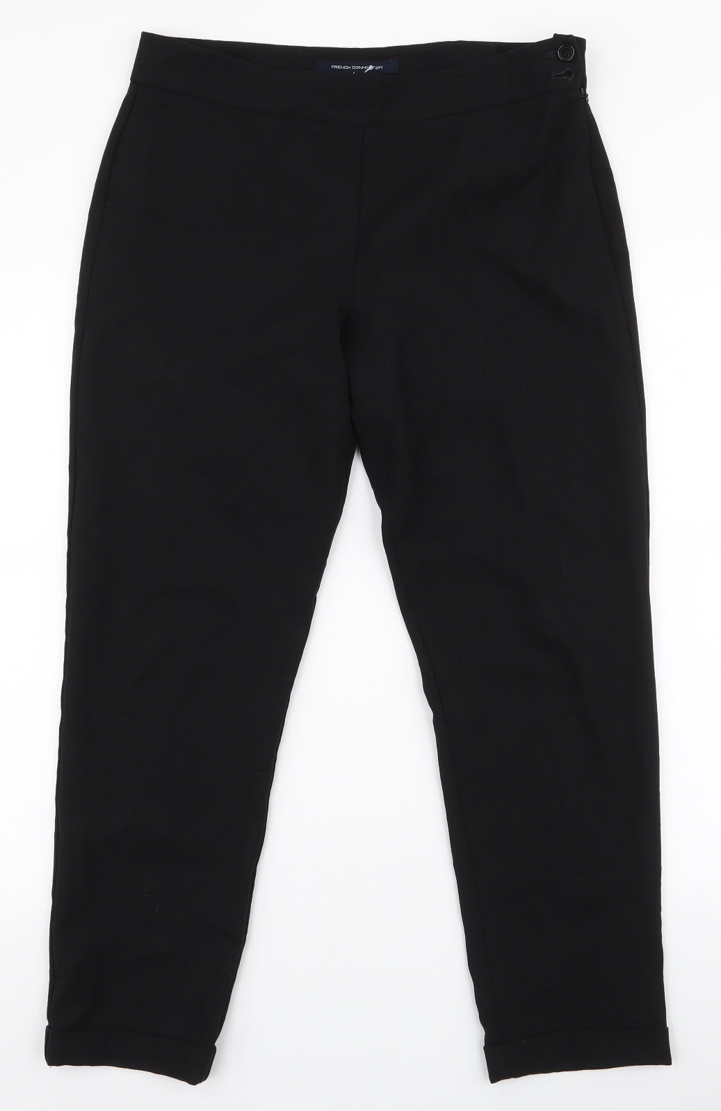 French Connection Womens Black  Polyester Dress Pants Trousers Size 12 L27 in Regular Zip