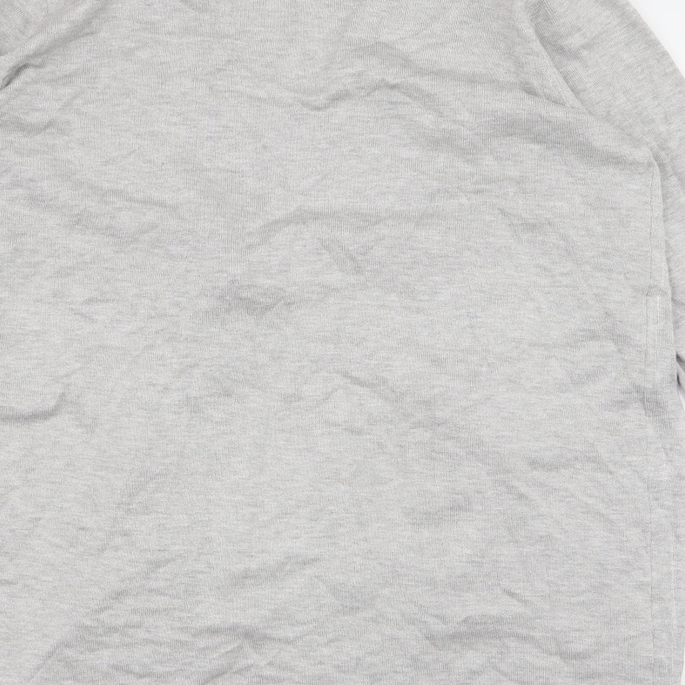 Primark Womens Grey V-Neck  Viscose Cardigan Jumper Size L