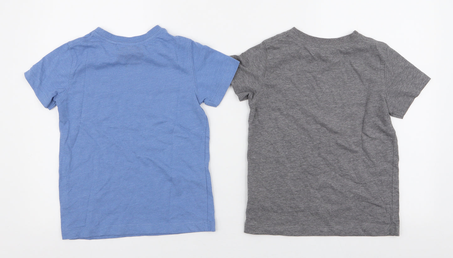 NEXT Boys Multicoloured  Cotton Jersey T-Shirt Size 3 Years Round Neck Pullover - 2 Pack