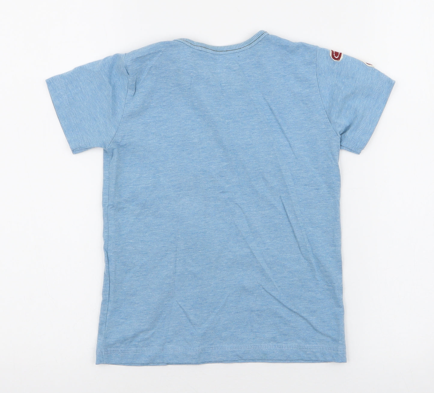 NEXT Boys Blue  Cotton Jersey T-Shirt Size 3-4 Years Round Neck Pullover - Lion