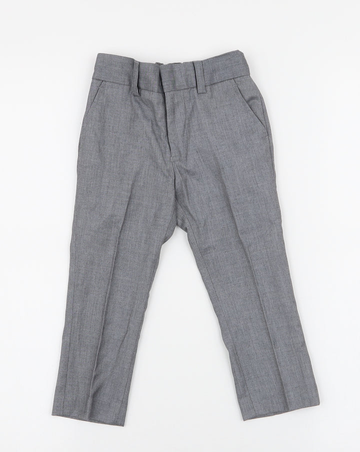 NEXT Boys Grey Polyester Dress Pants Trousers Size 3 Years Regular Zip