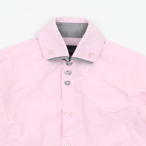 NEXT Boys Pink  Cotton Basic Dress Shirt Size 3 Years Collared Button