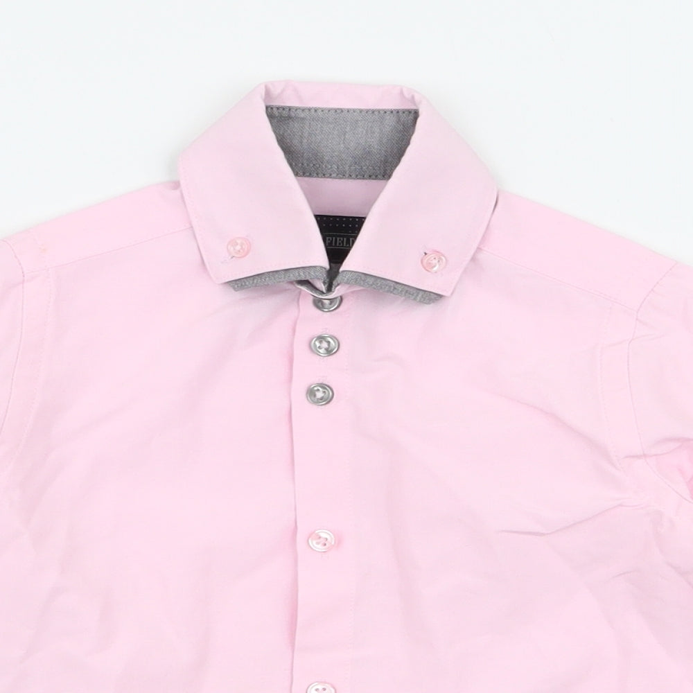 NEXT Boys Pink  Cotton Basic Dress Shirt Size 3 Years Collared Button