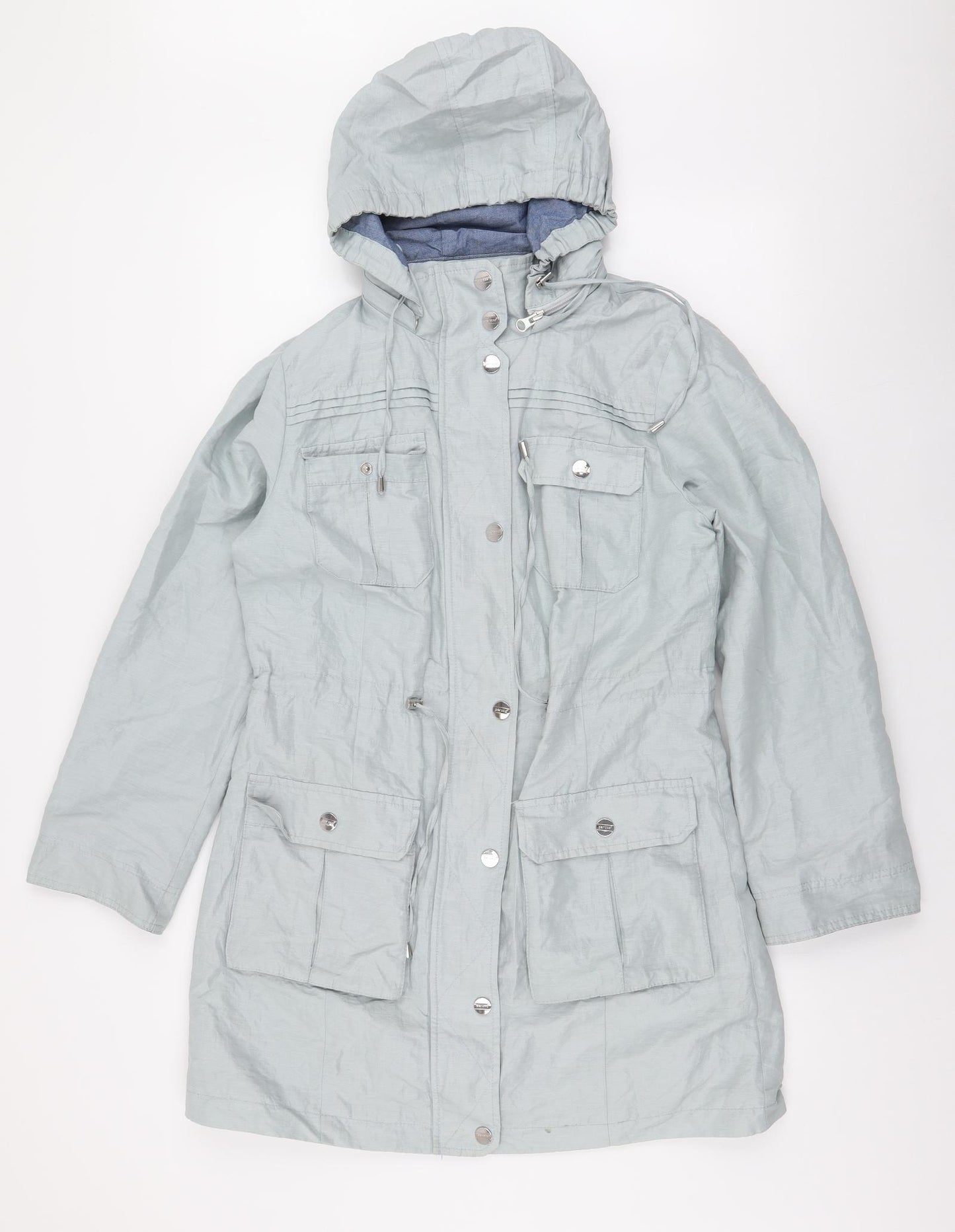 Marks and Spencer Womens Blue   Parka Coat Size 10  Zip