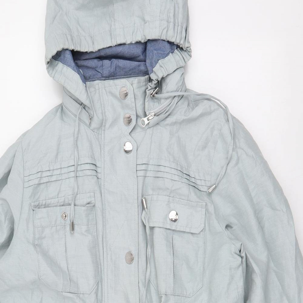 Marks and Spencer Womens Blue   Parka Coat Size 10  Zip
