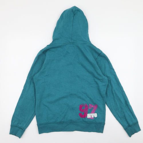 Golddigga Womens Blue  Cotton Full Zip Hoodie Size 12  Zip