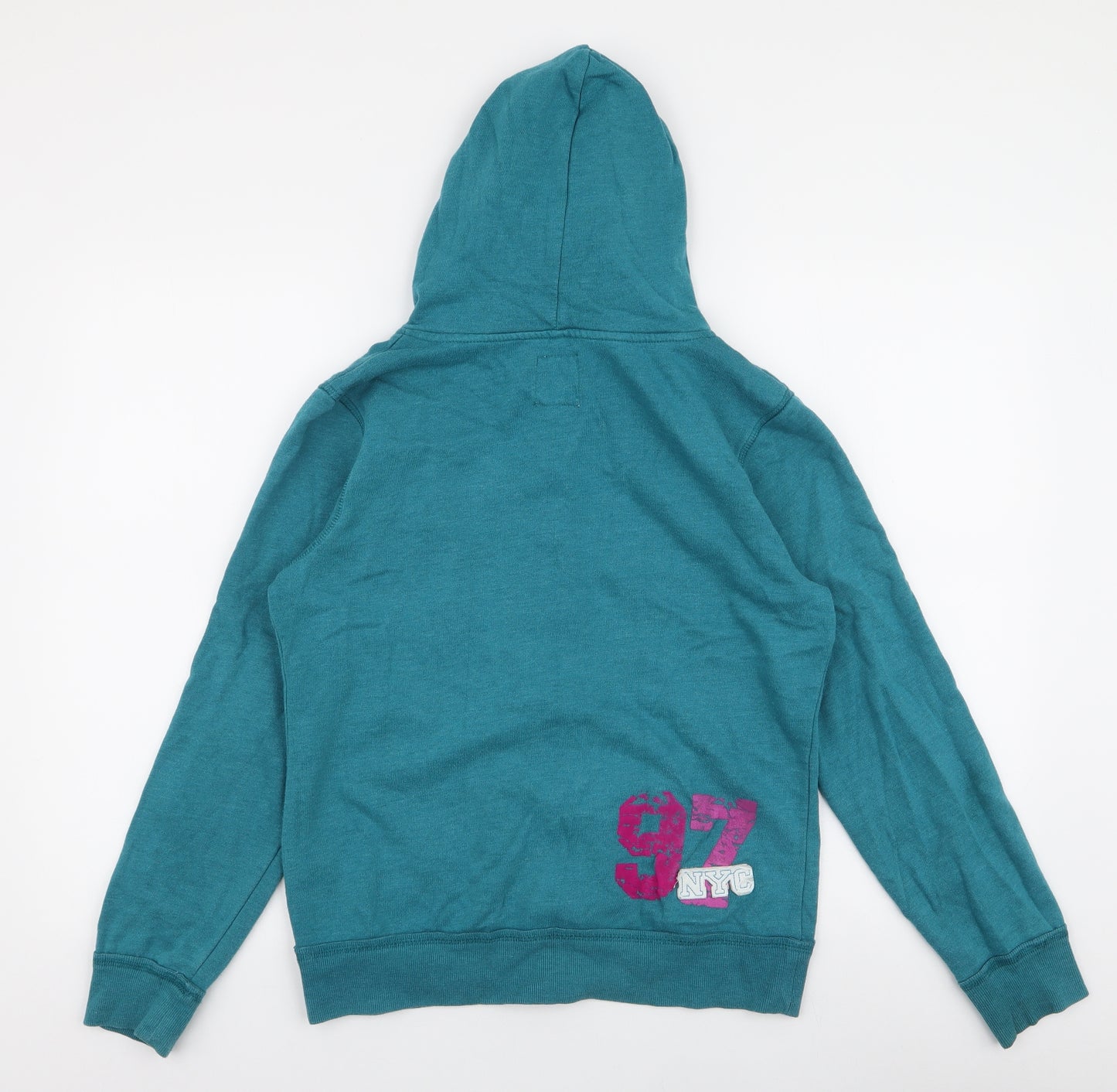 Golddigga Womens Blue  Cotton Full Zip Hoodie Size 12  Zip