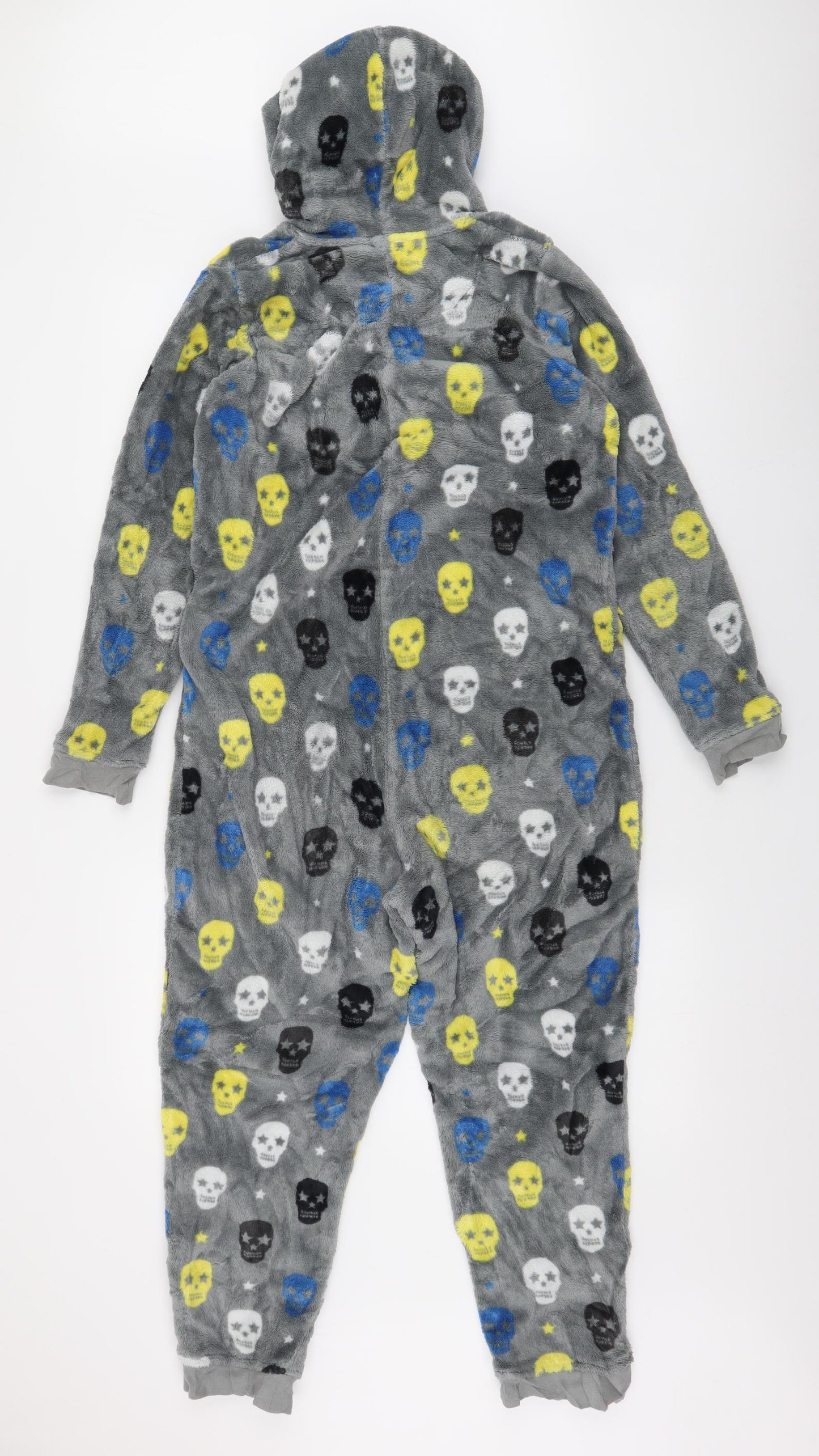 Marks and Spencer Boys Grey  Polyester  One Piece Size 11-12 Years  Zip - Skulls