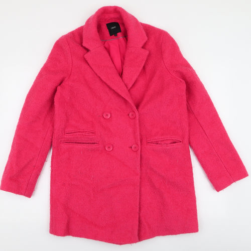 NEXT Womens Pink   Overcoat Coat Size 10  Button