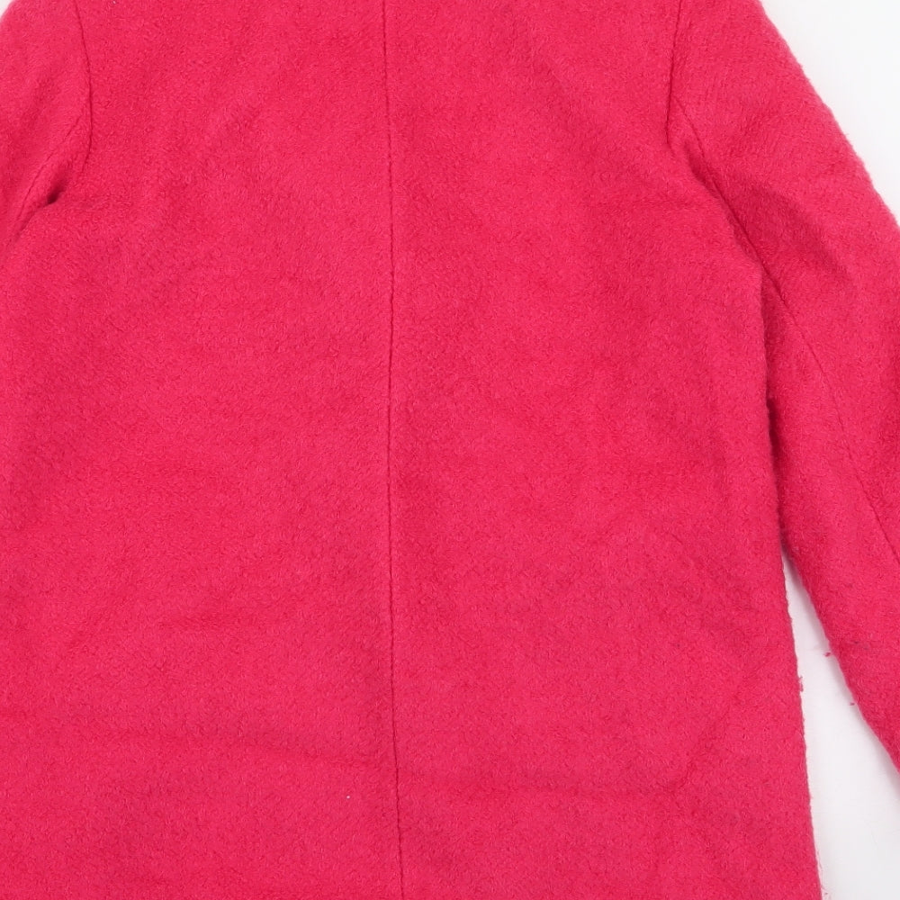 NEXT Womens Pink   Overcoat Coat Size 10  Button
