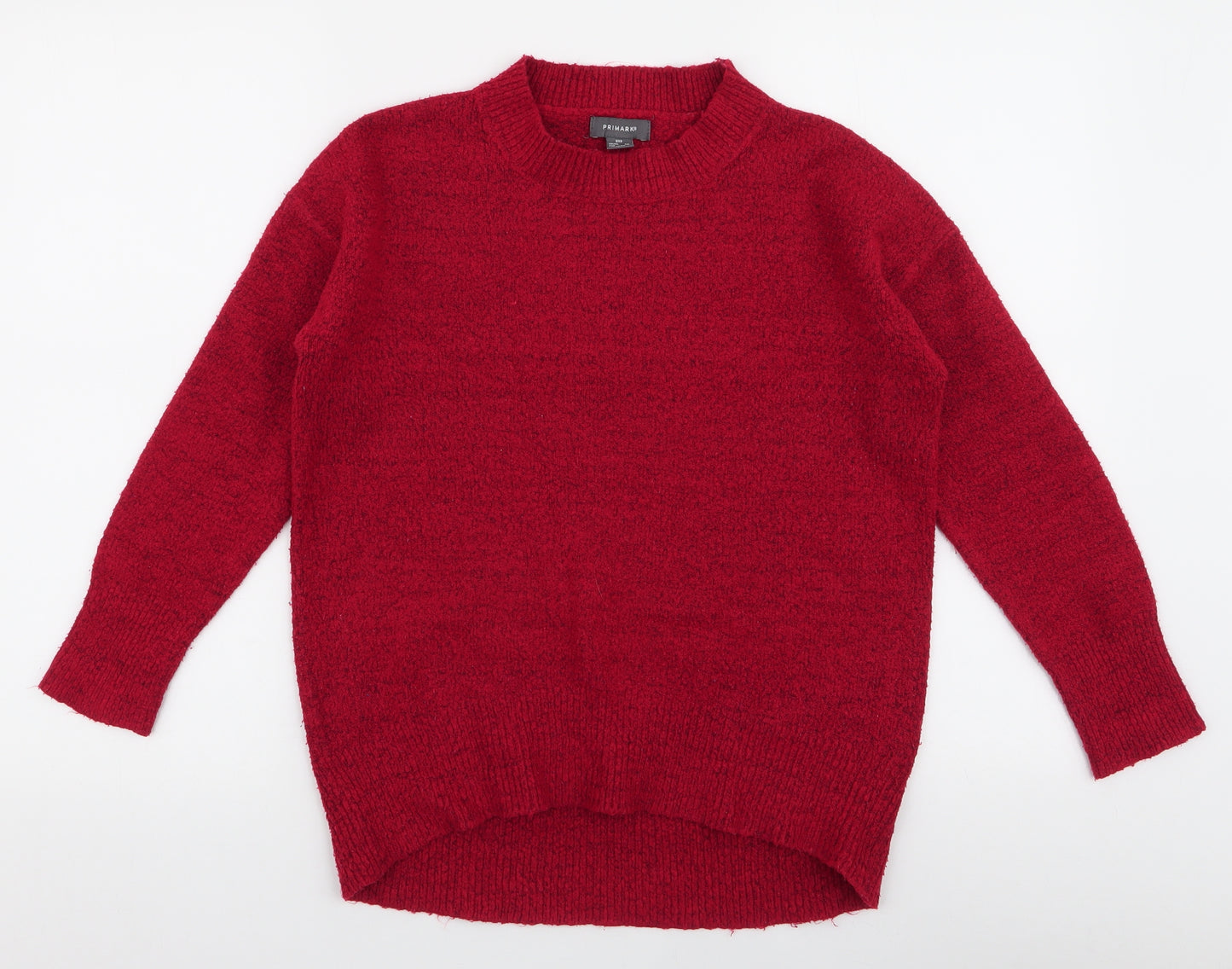 Primark Womens Red High Neck  Polyester Pullover Jumper Size 2XS