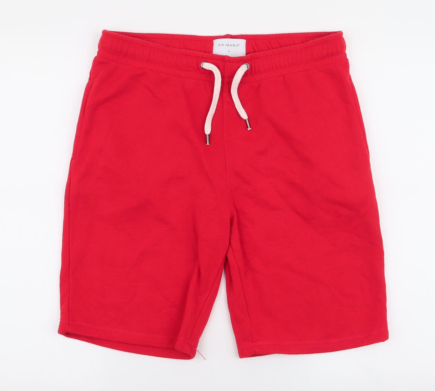 Primark Mens Red  Cotton Sweat Shorts Size M L9 in Regular Drawstring