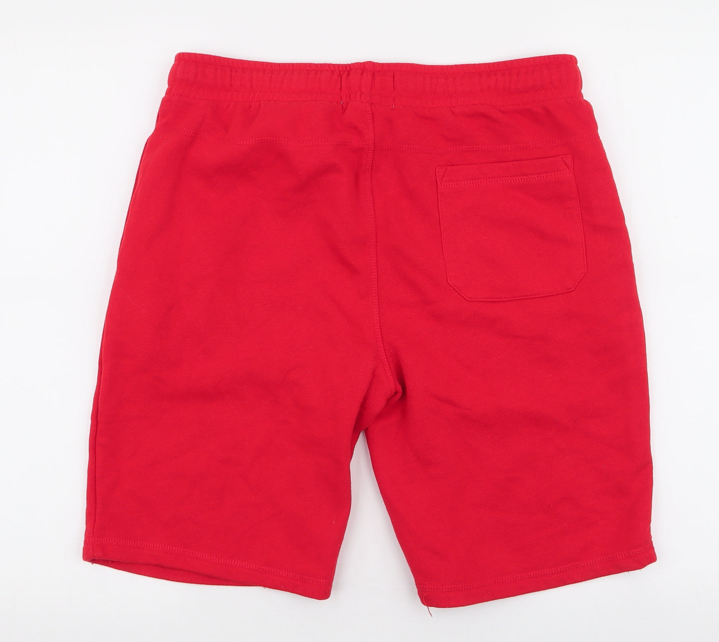 Primark Mens Red  Cotton Sweat Shorts Size M L9 in Regular Drawstring