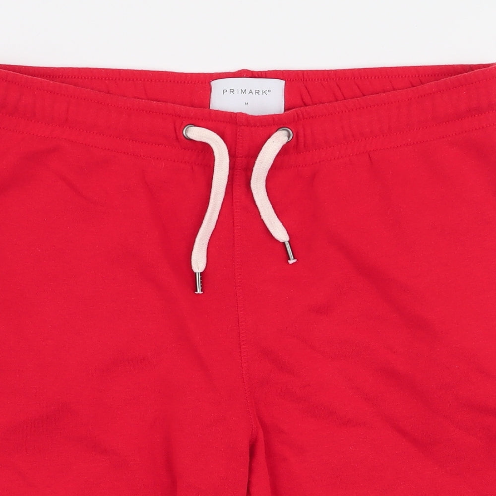 Primark Mens Red  Cotton Sweat Shorts Size M L9 in Regular Drawstring