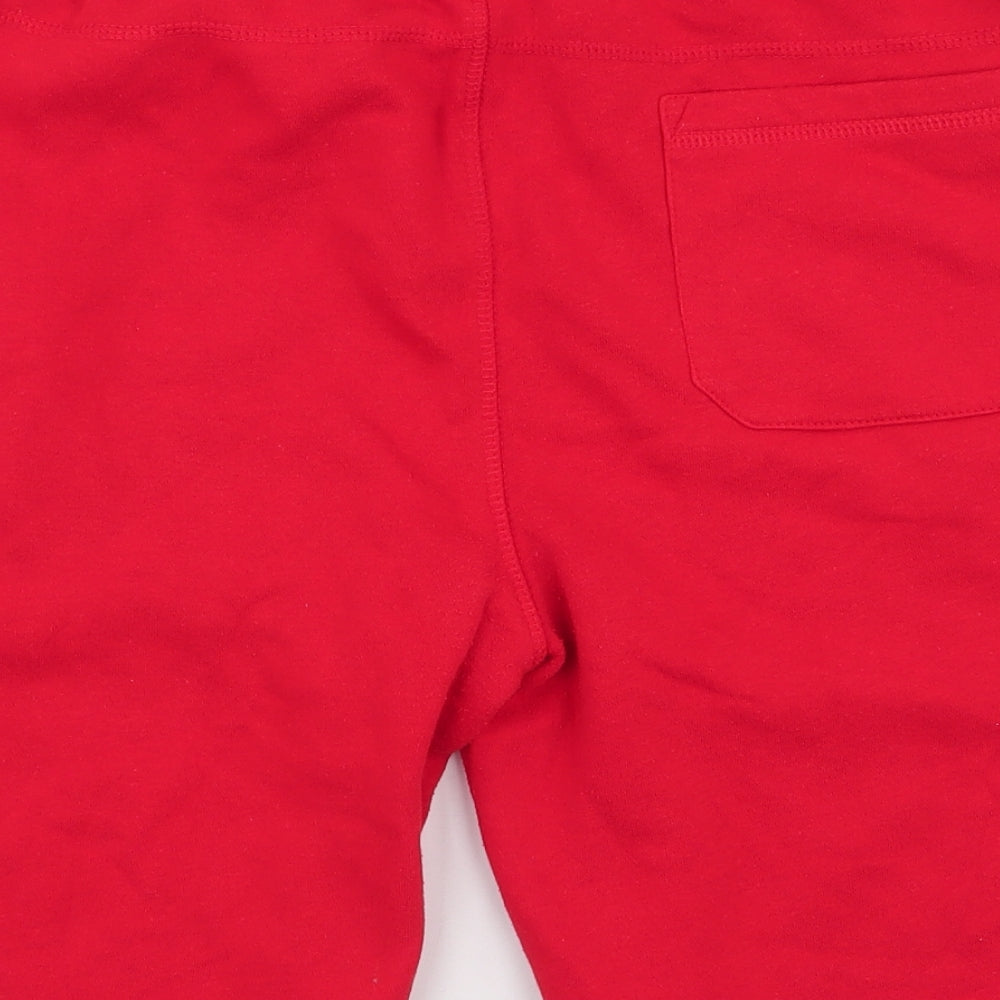 Primark Mens Red  Cotton Sweat Shorts Size M L9 in Regular Drawstring