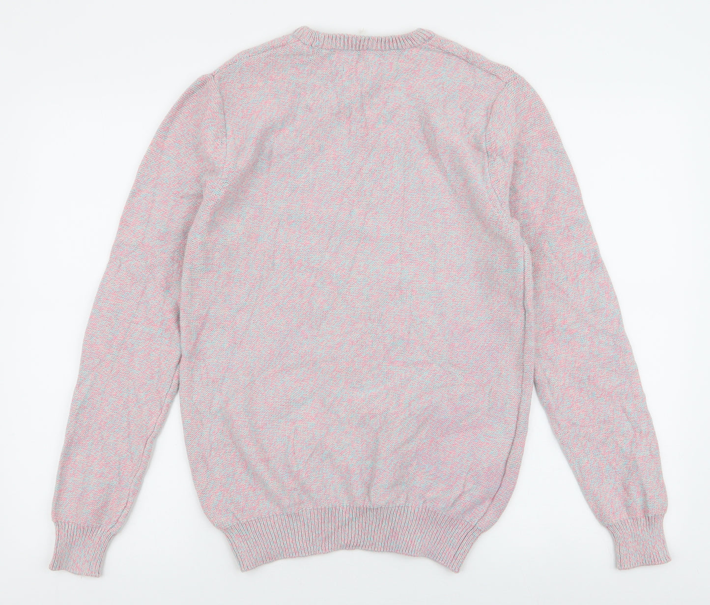 Cedar Wood State Mens Pink Round Neck  Cotton Pullover Jumper Size S