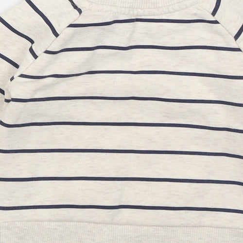 Primark Boys Beige Striped Cotton Pullover Jumper Size 6-9 Months  Button - Mummy Loves Me